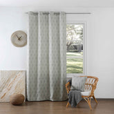 Cortina Jacquard com Bordado de Folhas Elegantes Verde 140*260CM-Individual- BOD HOME