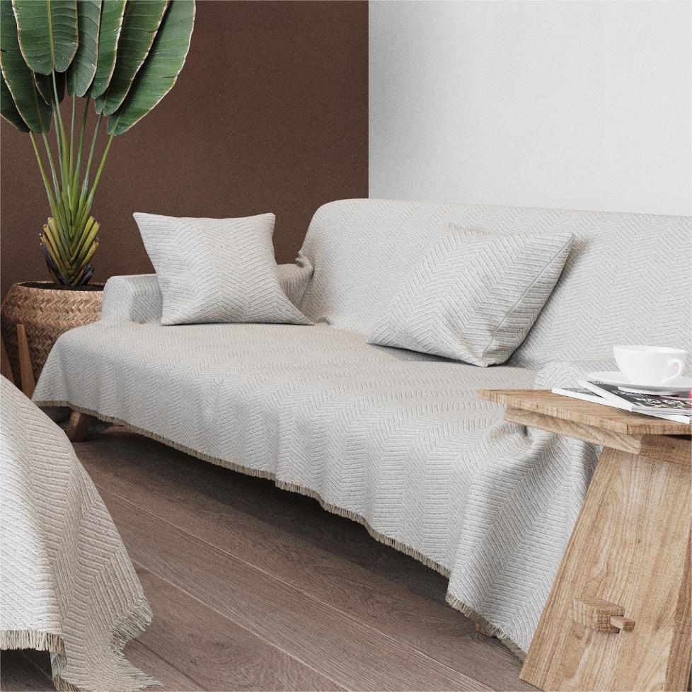 Cobertura de cama Bege+Café - BOD HOME